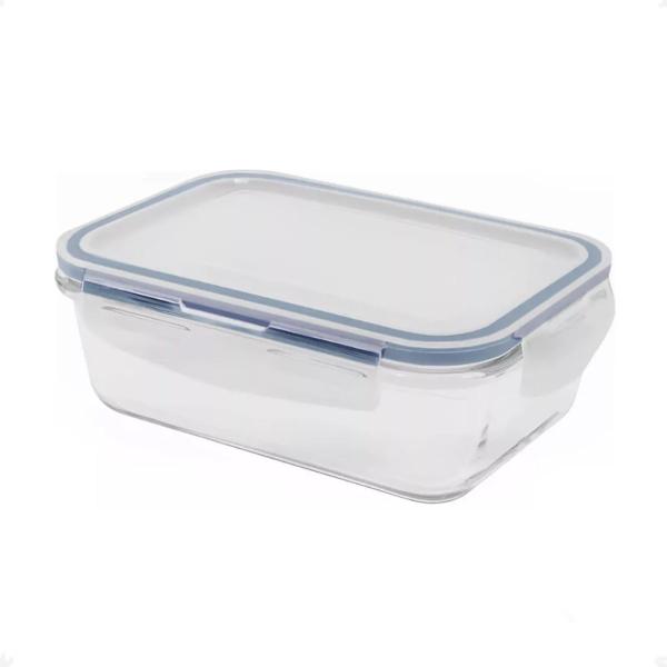 Pote Hermético de Borossilicato Retangular 330ml microondas - Lehavi Imagem de Pote Hermético de Borossilicato Retangular 330ml microondas