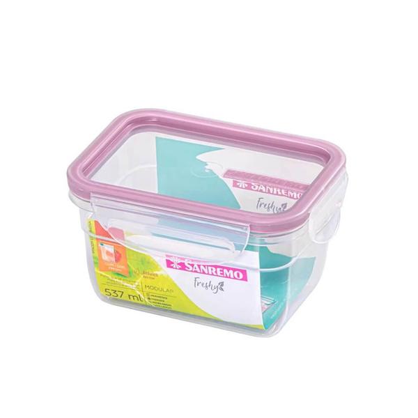 Pote Hermético de Plástico Freshy 537mL Roxo - SanRemo Imagem de Pote Hermético de Plástico Freshy 537mL Roxo - SanRemo