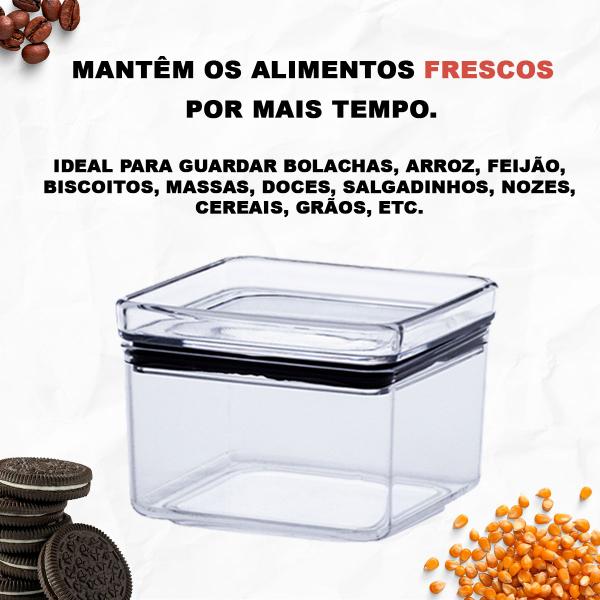 Imagem de Pote Hermético Lumini Paramount Com Tampa Cozinha Marmita Pequeno 480ml