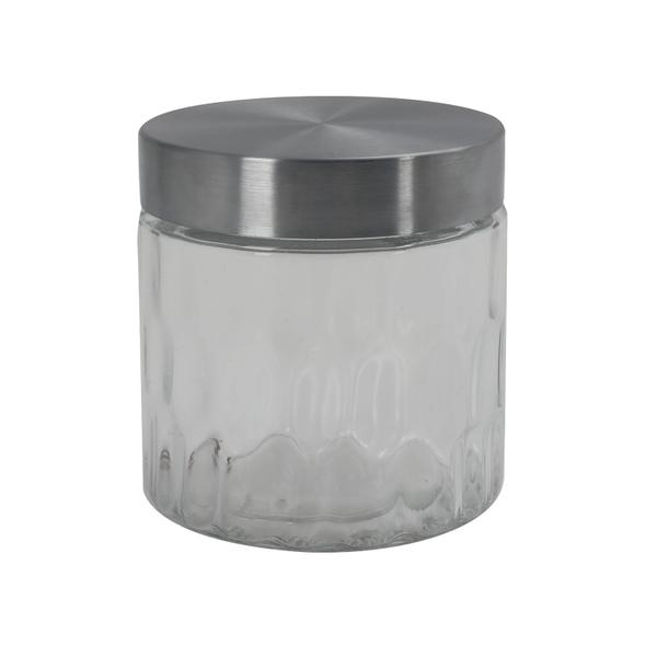 Imagem de Pote Hermético P/ Alimentos Vidro 800ml Tampa Inox Mozcada