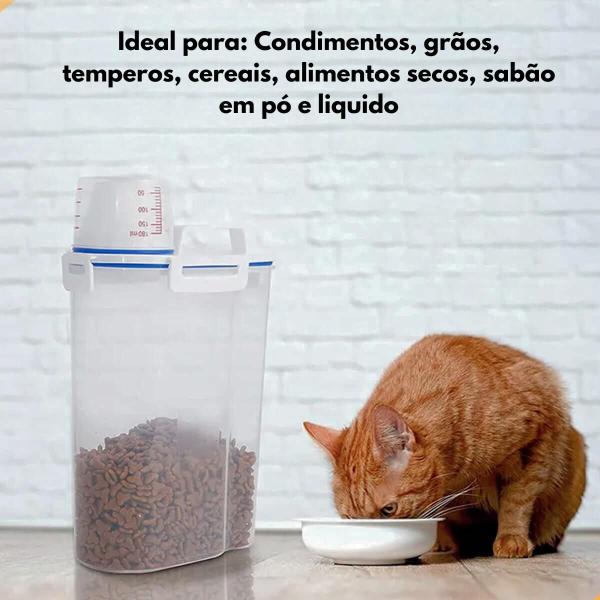 Imagem de  Pote Hermético Para Mantimentos Porta arroz Arroz Grãos Ração 2 L