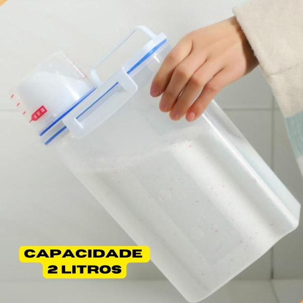 Imagem de  Pote Hermético Para Mantimentos Porta arroz Arroz Grãos Ração 2 L