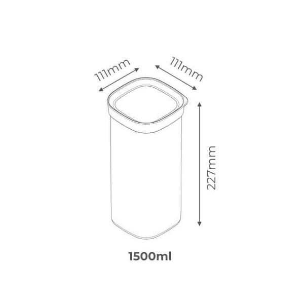 Pote Hermético Porta Mantimentos 1500ml - Helsim Imagem de Pote Hermético Porta Mantimentos 1500ml