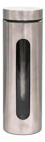 Pote Hermético Porta Mantimentos Aço Inox Em Vidro Com Visor - Mimo Style Imagem de Pote Hermético Porta Mantimentos Aço Inox Em Vidro Com Visor