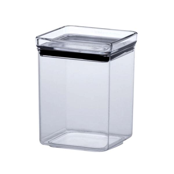 Pote Hermético Recipientes Para Mantimentos Acrílico 1000 ML Arroz Feijão Transparente Alimentos Empilhável - Paramount Imagem de Pote Hermético Recipientes Para Mantimentos Acrílico 1000 ML Arroz Feijão Transparente Alimentos Empilhável