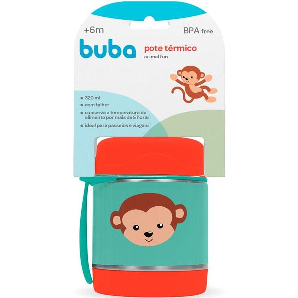 Imagem de Pote Infantil Termico Macaco 320ml Buba