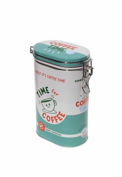 Imagem de Pote Lata Porta Mantimentos Metal Retro Para Café Com Fecho