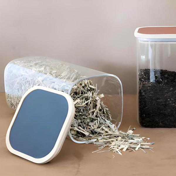 Pote Mantimento Vidro Com Tampa Verde Hermético Bambu 1,8l - CLICK HOUSE Imagem de Pote Mantimento Vidro Com Tampa Verde Hermético Bambu 1,8l