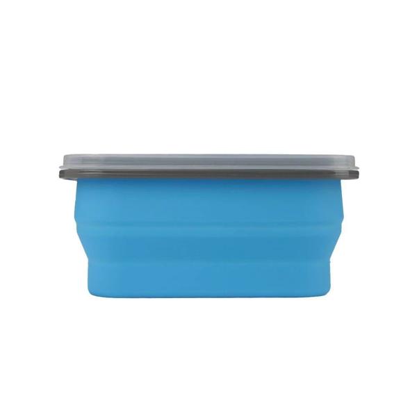 Imagem de Pote Marmita de Silicone Retratil com Garfo 700ml Mini Bento  Nautika 