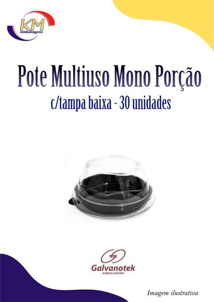 Imagem de Pote multiuso mono porção c/30 unid. - Galvanotek - bolo, doces, salgados, tortas (8167)