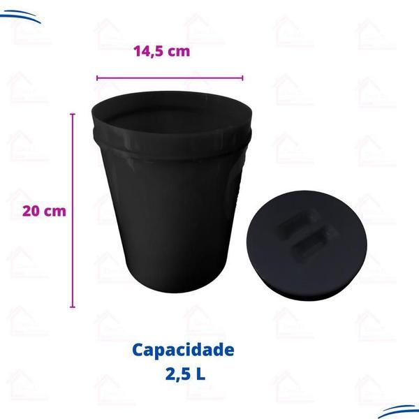 Imagem de Pote Multiuso Porta Mantimentos Com Tampa Café Açúcar 2,5L