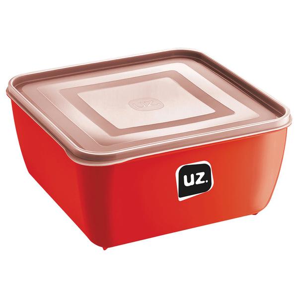 Imagem de Pote Multiuso Quadrado 2,5 L Pratico Armazene seus alimentos Organize Cozinha Resistente Micro-ondas Freezer Tampa Transparente