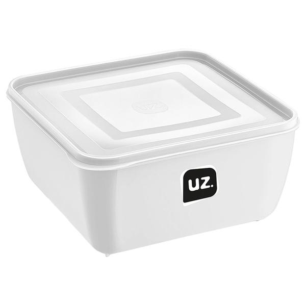 Imagem de Pote Multiuso Quadrado 2,5 L Pratico Armazene seus alimentos Organize Cozinha Resistente Micro-ondas Freezer Tampa Transparente