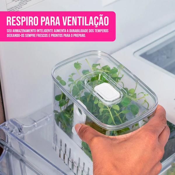 Imagem de Pote Organizador de Temperos e Alimentos 1,5L Multiuso Fresh