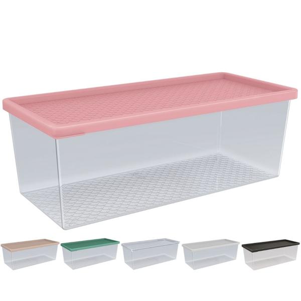 Pote Organizador Multiuso 4,5L Geladeira Cozinha Acrílico Translúcido C/ Tampa - Uz Utilidades Imagem de Pote Organizador Multiuso 4,5L Geladeira Cozinha Acrílico Translúcido C/ Tampa