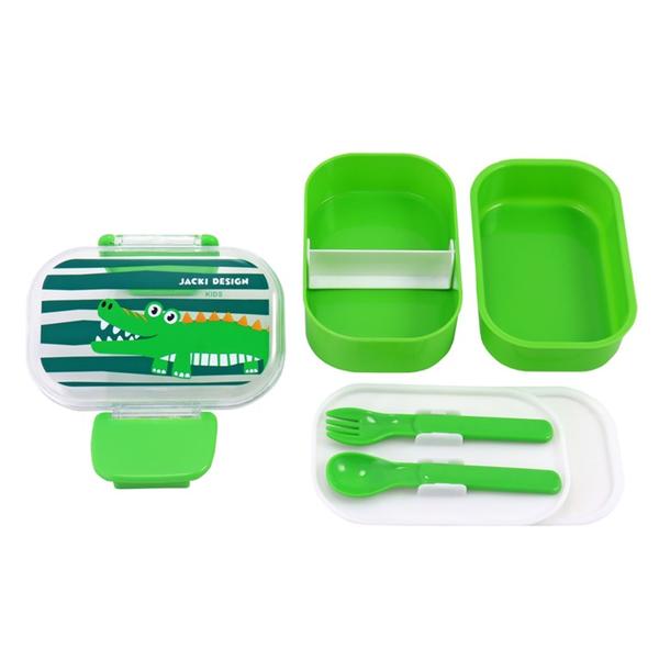 Pote p/ Lanche de 2 Andares Infantil 400ml Jacki Design - Pimpolho Verde Imagem de Pote p/ Lanche de 2 Andares Infantil 400ml Jacki Design - Pimpolho Verde