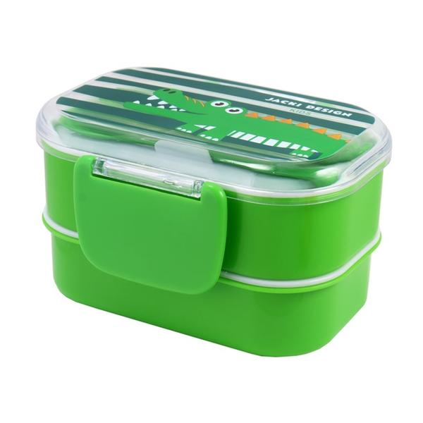 Pote p/ Lanche de 2 Andares Infantil 400ml Jacki Design - Pimpolho Verde Imagem de Pote p/ Lanche de 2 Andares Infantil 400ml Jacki Design - Pimpolho Verde
