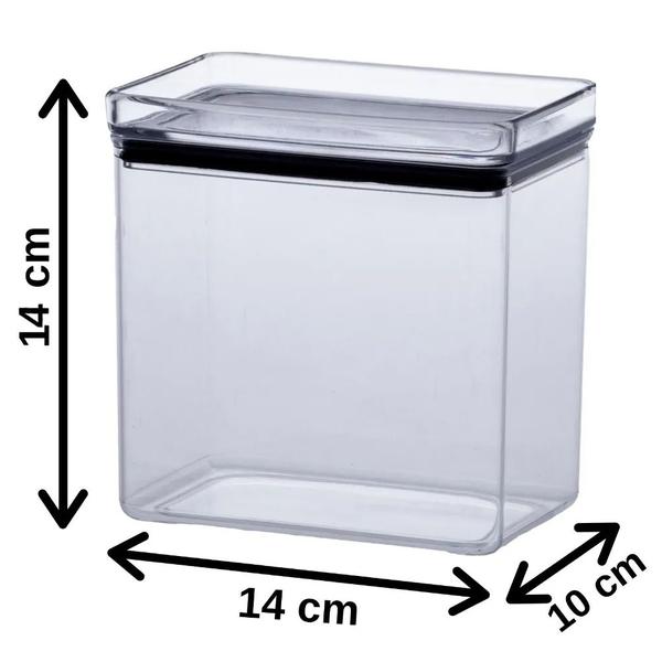 Pote Para Mantimentos Hermético Retangular Empilhável 1300ml Código 1168 - Paramount - Paramount Plásticos Imagem de Pote Para Mantimentos Hermético Retangular Empilhável 1300ml Código 1168 - Paramount