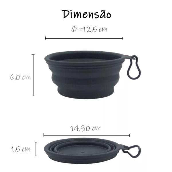 Imagem de Pote para Pet dobrável e Retrátil - Comedouro e bebedouro 450 ml