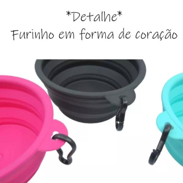 Imagem de Pote para Pet dobrável e Retrátil - Comedouro e bebedouro 450 ml