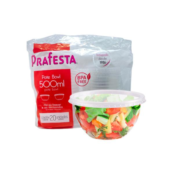 Imagem de Pote Para Salada Delivery Bowl 500ml Freezer Microondas 60un