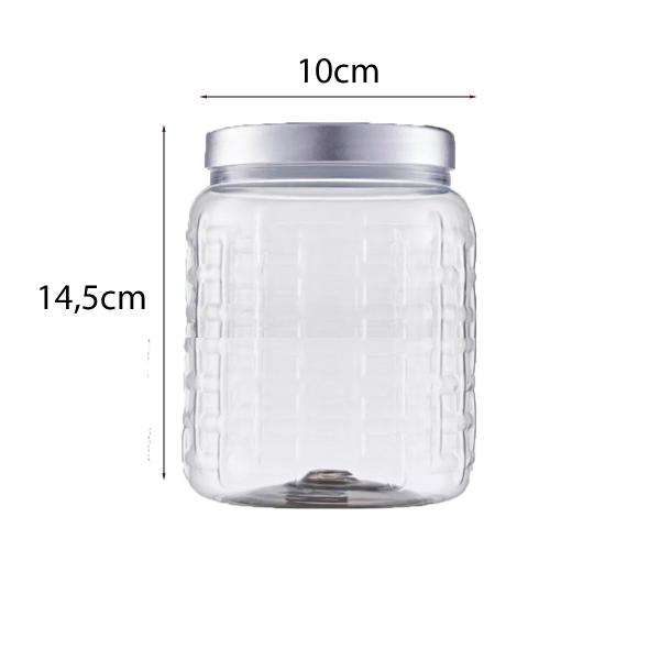 Pote Plástico 1000 ml Texturizado Matte - Monaliza Imagem de Pote Plástico 1000 ml Texturizado Matte