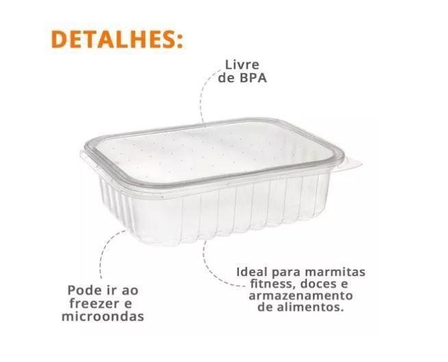 Imagem de Pote Plástico 350ml c/ Tampa  Alimentos, Sobremesas