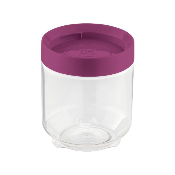 Pote Plástico Porta Mantimentos Conecta 600ml Tampa Rosqueável Magenta Rox Uz Imagem de Pote Plástico Porta Mantimentos Conecta 600ml Tampa Rosqueável Magenta Rox Uz