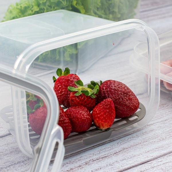 Imagem de Pote Porta Frios Frutas Hermetico Trava Plastico BPA Free 2un