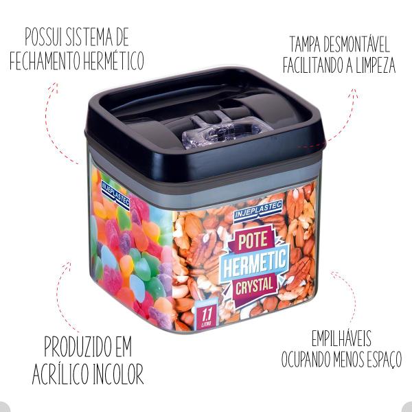 Imagem de Pote Porta Mantimento Cozinha Hermético Transparente 1100 Ml