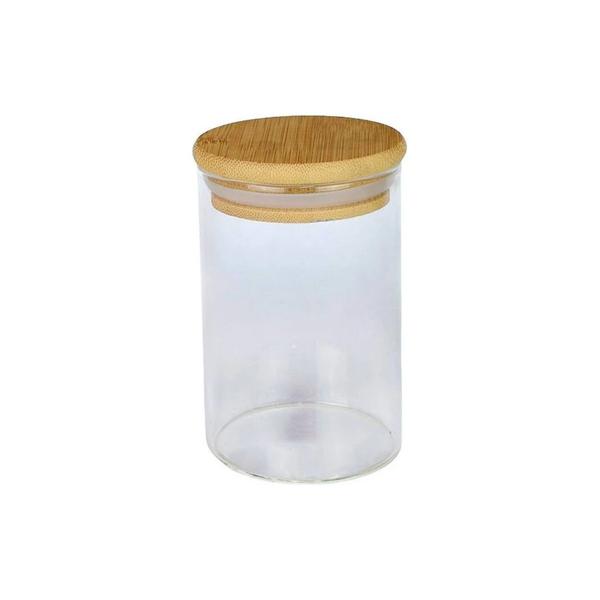 Pote Porta Temperos Mantimentos Design Sofisticado Tampa De Bambu Hermético 250ml - Novicasa Imagem de Pote Porta Temperos Mantimentos Design Sofisticado Tampa De Bambu Hermético 250ml
