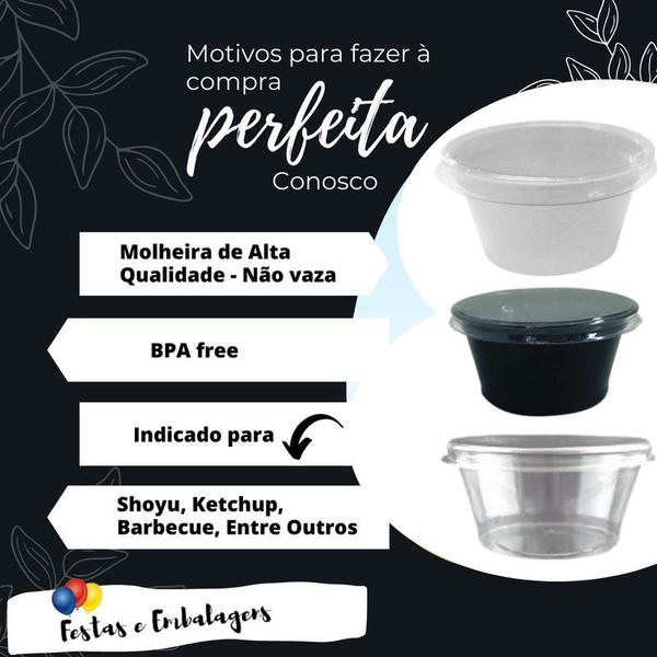 Imagem de Pote Preto para Molhos 30ml c/tampa