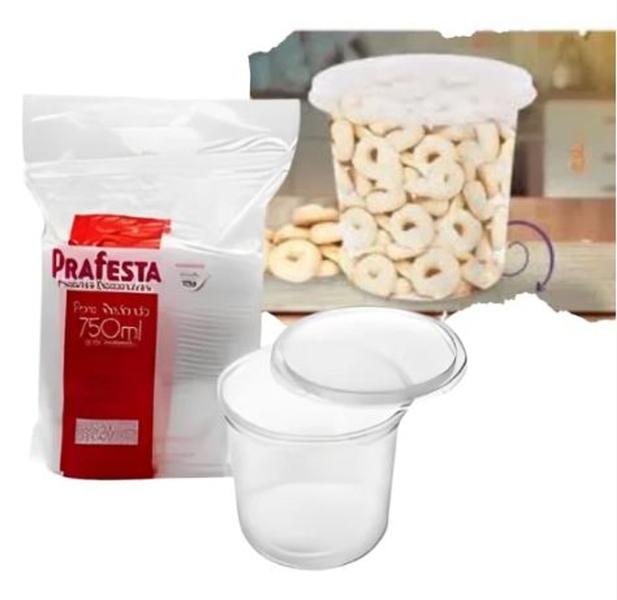Pote Redondo 750 ml c/tampa 24 unid. - Prafesta - sobremesa, doces, conserva (7141) Imagem de Pote Redondo 750 ml c/tampa 24 unid. - Prafesta - sobremesa, doces, conserva (7141)