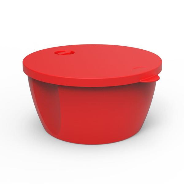 Imagem de Pote Redondo de Plástico 1200ml Vermelho