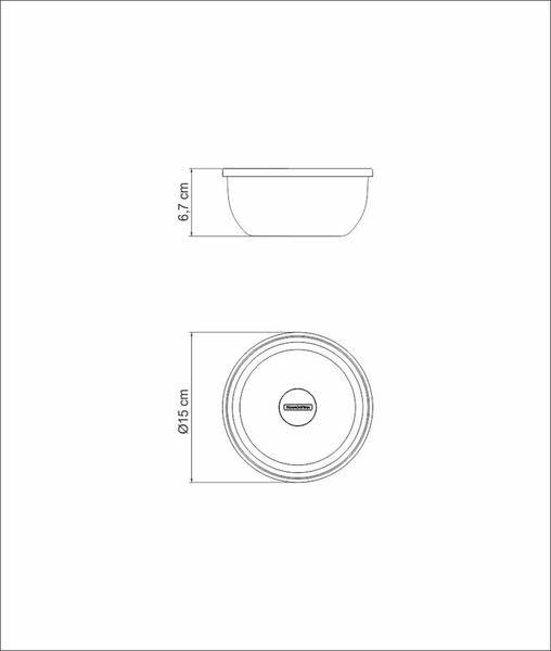 Imagem de Pote Redondo Tramontina Freezinox em Aço Inox com Tampa Plástica 14 cm