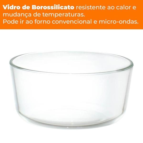 Imagem de Pote Refratário de Vidro Borossilicato com Tampa Verde 472ml - Casambiente