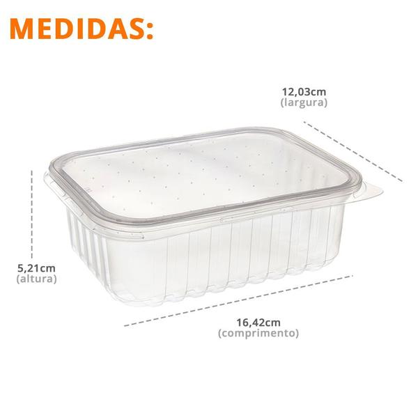 Pote Retangular 500ml Embalagem Marmita Fitness 120un Atacado - Prafesta Imagem de Pote Retangular 500ml Embalagem Marmita Fitness 120un Atacado