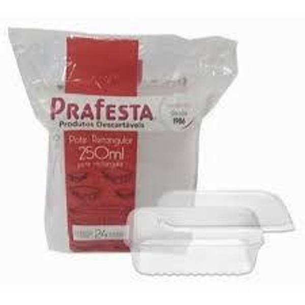 Imagem de Pote Retangular Micro E Freezer 250ml Prafesta C/24u Marmita Fitness