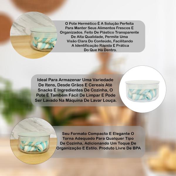 Pote Slim Hermético Acrílico 200ml Alimentos Mantimentos Cozinha Bandeja Transparente - Plastutti Imagem de Pote Slim Hermético Acrílico 200ml Alimentos Mantimentos Cozinha Bandeja Transparente