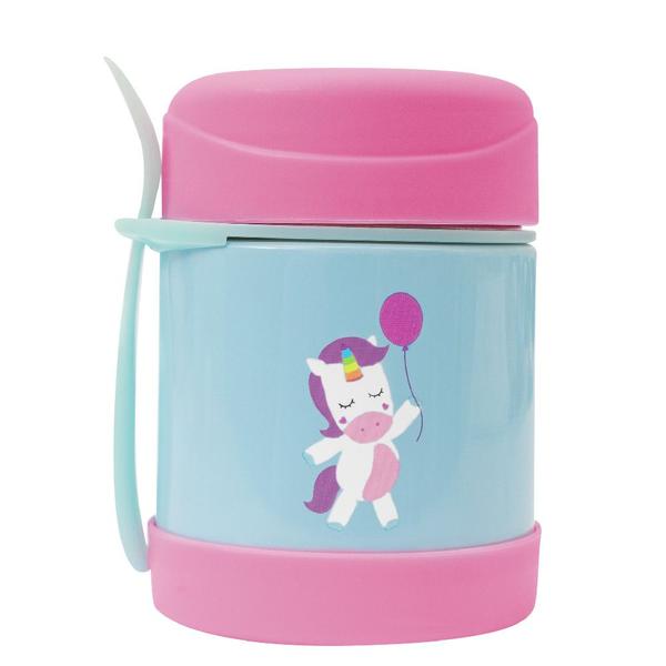 Pote térmico alimentação comida do bebe infantil aço inoxidável com talher papinha animal fun - Buba Imagem de Pote térmico alimentação comida do bebe infantil aço inoxidável com talher papinha animal fun