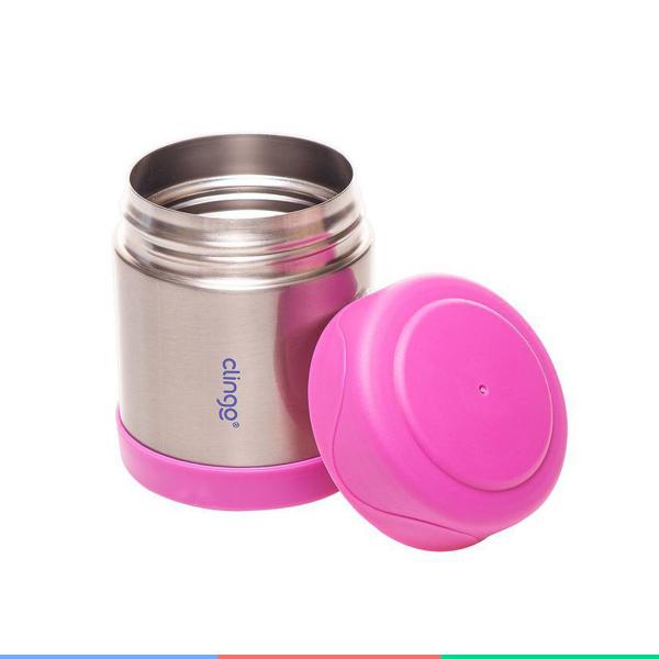 Imagem de Pote Térmico Bebê Infantil Alimentação Inox +6 Meses 330mL Aço Inoxidável Resistente Clingo