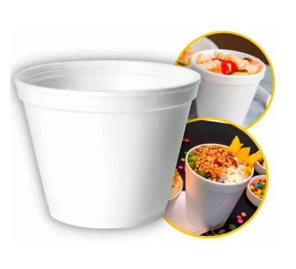 Imagem de Pote Térmico Branco 360Ml Descartável Sopas Caldos-Kit 100Un