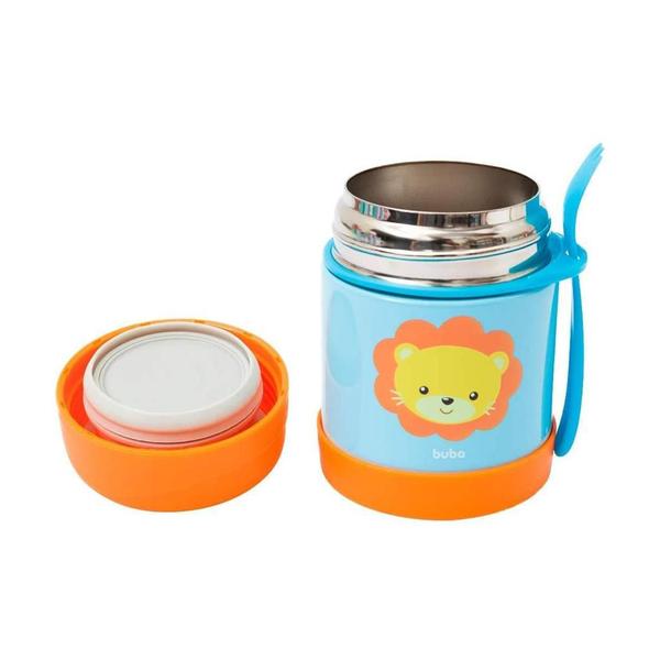 Imagem de Pote Térmico C/ Talher Buba Fun Leão Resistente Comida 320ml