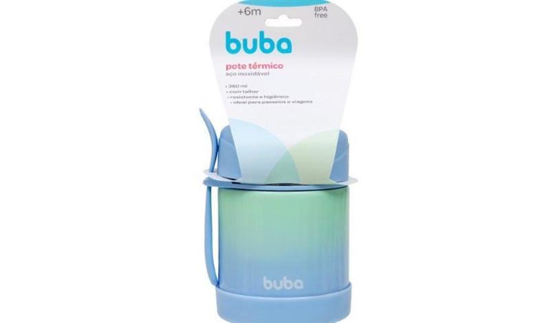 Pote Térmico com Talher Degrade Azul - Buba Imagem de Pote Térmico com Talher Degrade Azul - Buba