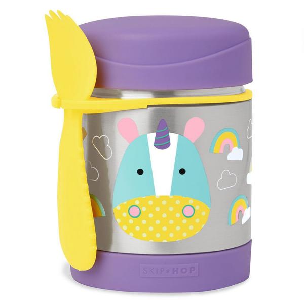Pote Térmico com Talher Zoo Unicórnio - Skip Hop Imagem de Pote Térmico com Talher Zoo Unicórnio - Skip Hop