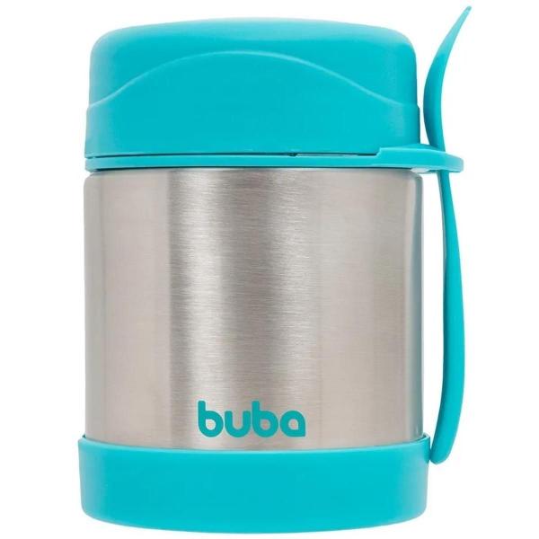 Imagem de Pote Térmico De Alimentos Azul Com Colher 320Ml Buba