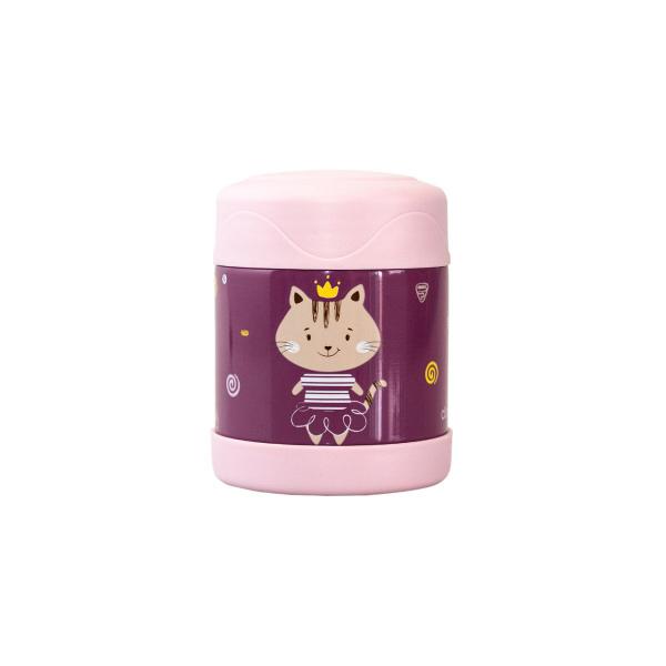 Pote Térmico Infantil Antivazamento 330ml Em Inox Clingo Imagem de Pote Térmico Infantil Antivazamento 330ml Em Inox Clingo