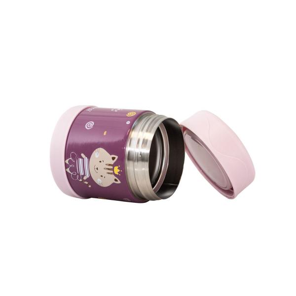 Pote Térmico Infantil Antivazamento 330ml Em Inox Clingo Imagem de Pote Térmico Infantil Antivazamento 330ml Em Inox Clingo