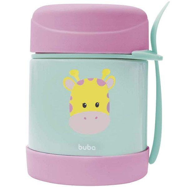 Imagem de Pote Termico Infantil Bebe AÇO INOX Animais C/ Colher Buba