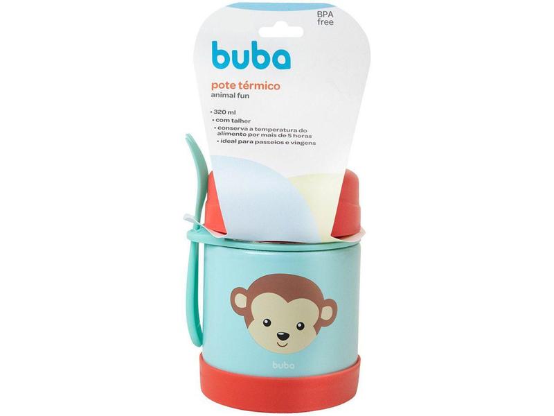 Imagem de Pote Térmico Infantil Buba Animal Fun Macaco - 320ml com Colher